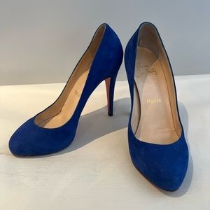 Christian Louboutin Blue Velvet Pump